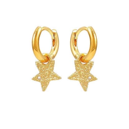 Billede af *Hultquist Astra øreringe forgyldt sølv m. cz