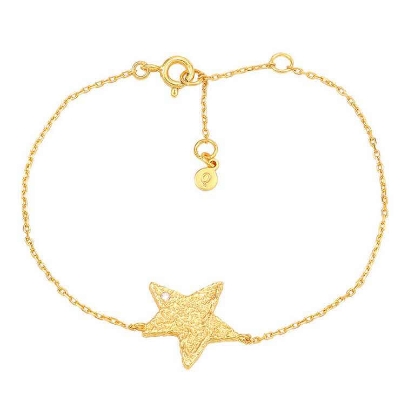 Billede af *Hultquist Astra armbånd forgyldt sølv m. cz (16,5+3 cm)