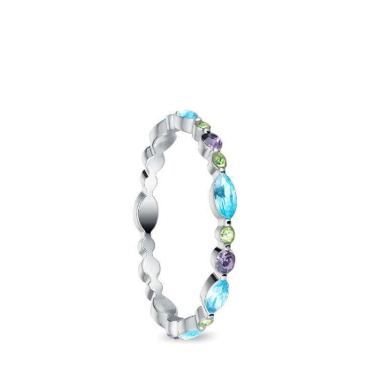 Billede af Bering Arctic Symphony inderring smal poleret stål m. cz (str. 55-68)