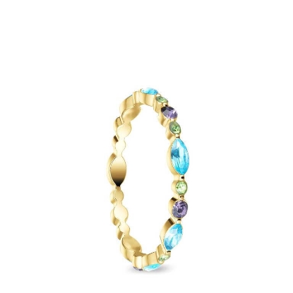 Billede af Bering Arctic Symphony inderring smal poleret forgyldt stål m. cz (str. 55-68)