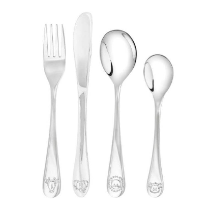 Billede af Nordahl Andersen barnebestik Vilde Dyr rustfrit stål 4-dele