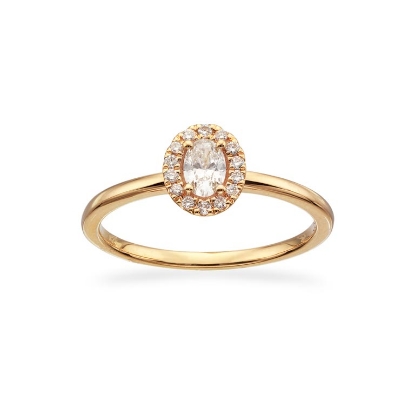 Billede af Diana ring roset 0,28 H-W/SI 14 kt