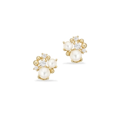 Billede af Øreringe fkp./cubic zir. 8 kt.