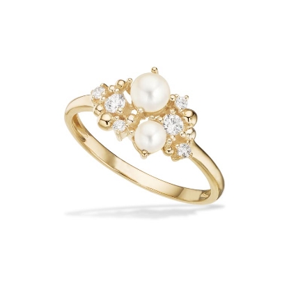 Billede af Ring fkp./cubic zir. 8 kt.