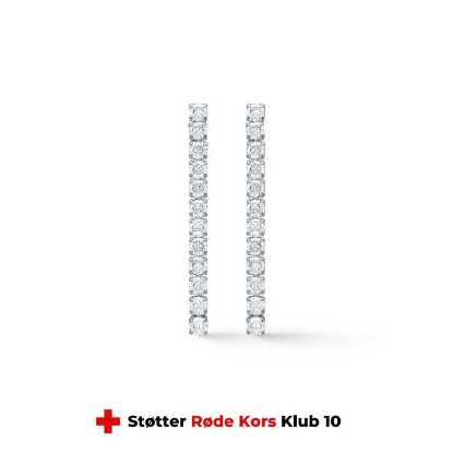 Billede af Studio Z "Tennis" øreringe sølv m. cz - Røde Kors Klub 10