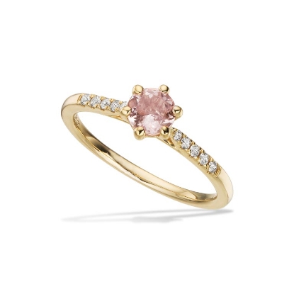 Billede af Ring morganit +0,09 H-W/SI 14 kt