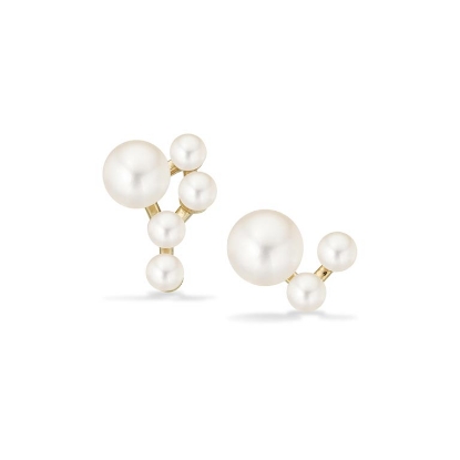 Billede af Øreringe 3+5xfkp. sølv fg.