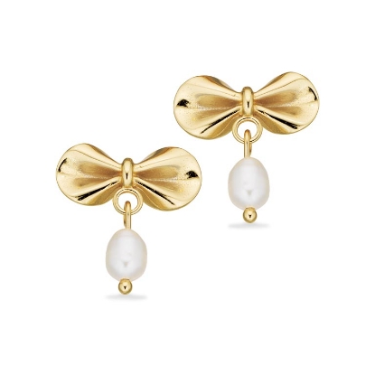 Billede af Ørehængere sløjfe fkp. sølv fg.