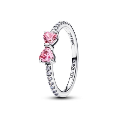 Billede af Pandora Funklende Pink Sløjfe ring sølv m. cz (str. 48-60)