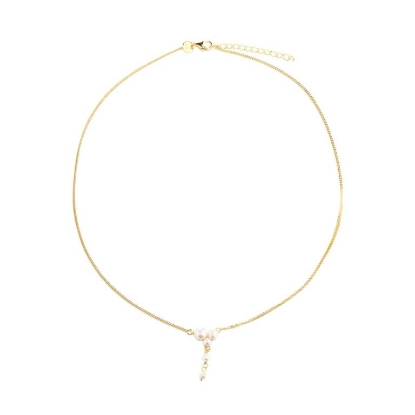 Billede af Aqua Dulce Bubbels halskæde forgyldt sølv m. fvp (42 + 4 cm)