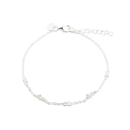 Billede af Aqua Dulce Aura armbånd sølv m. cz (17 + 3 cm)