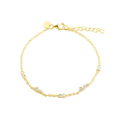 Billede af Aqua Dulce Aura armbånd forgyldt sølv m. cz (17 + 3 cm)