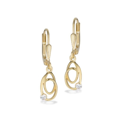 Billede af Ørebøjler cubic zir.  8 kt.