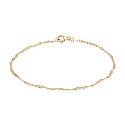 Billede af BNH Armbånd Singapore bredde 1,5 mm 21cm. 8 kt.
