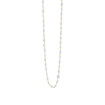 Billede af Susanne Friis Bjørner Halskæde forgyldt sølv m. fvp + sten (40-45cm)