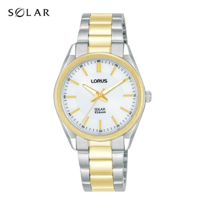 Billede af Lorus Sports dameur solar stål gulddoublé 10bar 31mm
