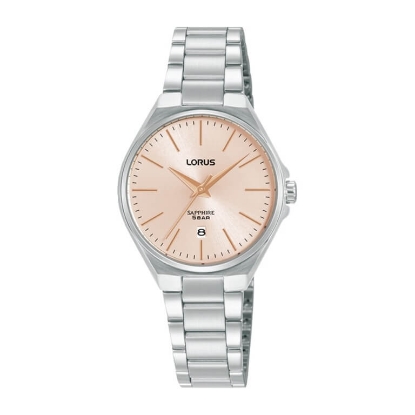 Billede af Lorus Dress dameur stål rosa skive safirglas 5bar 28mm