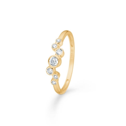 Billede af Mads Z "Lucy" ring 8 kt. guld m. cz (str. 60)