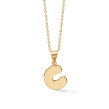 Billede af Studio Z "Letters C" halskæde forgyldt sølv (40-45 cm)