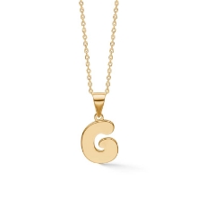 Billede af Studio Z "Letters G" halskæde forgyldt sølv (40-45 cm)