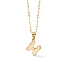 Billede af Studio Z "Letters H" halskæde forgyldt sølv (40-45 cm)