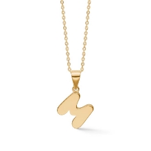 Billede af Studio Z "Letters M" halskæde forgyldt sølv (40-45 cm)