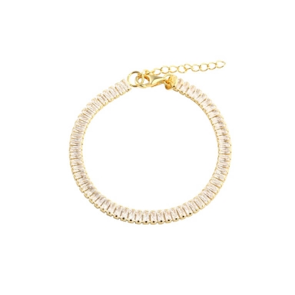 Billede af Aqua Dulce Philina armbånd forgyldt sølv m. cz (17 + 3 cm)