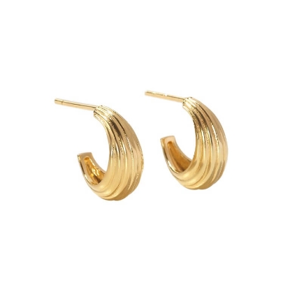 Billede af Aqua Dulce Sue Small øreringe forgyldt sølv