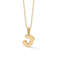 Billede af Studio Z "Letters J" halskæde forgyldt sølv (40-45 cm)