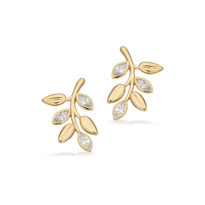 Billede af Øreringe cubic zir. 8 kt.