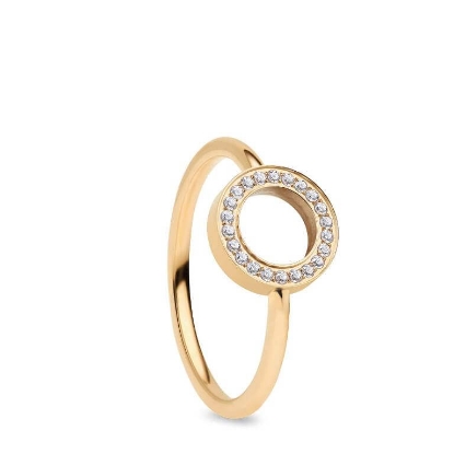 Billede af Bering Arctic Symphony inderring stål gulddoublé m. synt. sten (str. 50-63)