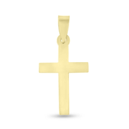 Billede af By Pind vedhæng sølv forgyldt blankt kors 20x25mm