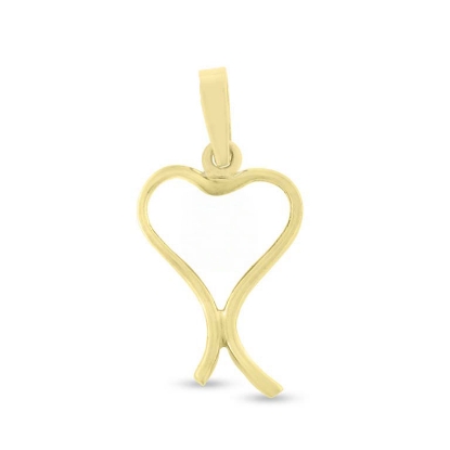 Billede af Vedhæng hjerte, åben rund tråd