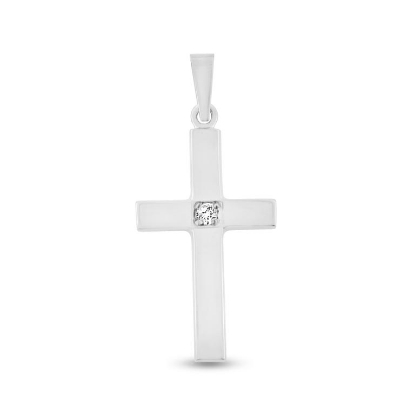 Billede af Vedhæng kors m/ syn. sten 2,25 m/m. 925s.