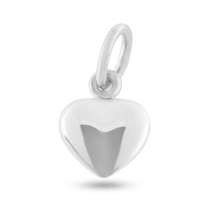 Billede af Vedhæng hjerte, massivt, ovalt øsken, 14 kt. hvg.