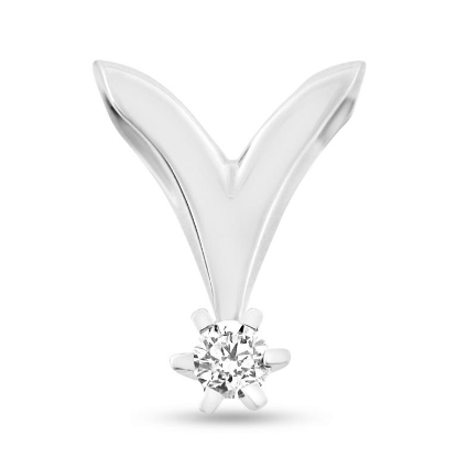 Billede af Vedhæng brillant 0,10 w/vs. 14 kt. hvg.