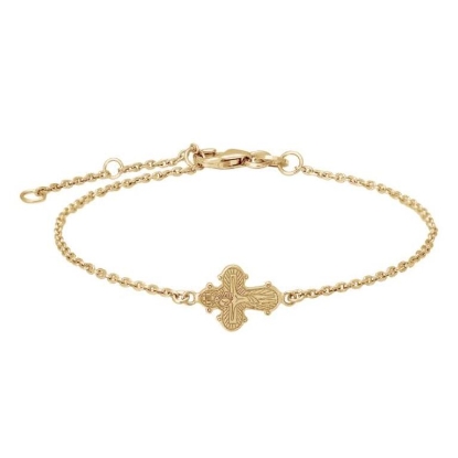 Billede af Nordahl Andersen dagmarkors armbånd forgyldt sølv 16+3cm