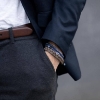 Billede af SON of NOA armbånd stål grå kalveskind (23 cm)