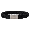 Billede af SON of NOA armbånd stål sort kalveskind (23 cm)