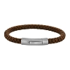 Billede af SON of NOA armbånd stål brun kalveskind (21 cm)