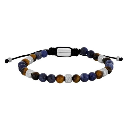 Billede af SON of NOA armbånd stål m. sten (19-25 cm)