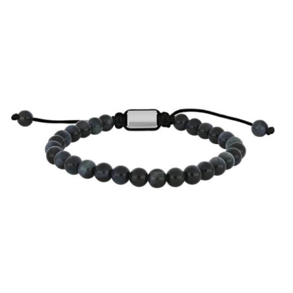 Billede af SON of NOA armbånd stål m. blue tiger eye (19-25 cm)