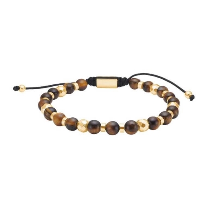 Billede af SON of NOA armbånd forgyldt stål m. tigerøje (19-25 cm)