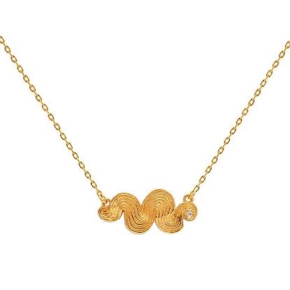 Billede af Hultquist Audrey halskæde forgyldt sølv m. cz (40+5 cm)