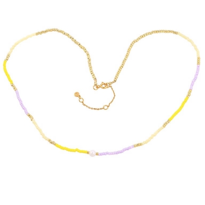 Billede af Hultquist Madison halskæde forgyldt sølv m. perler (40+5 cm)