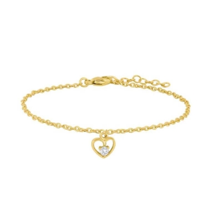 Billede af NOA Kids børnearmbånd forgyldt sølv m. cz (15+2 cm)