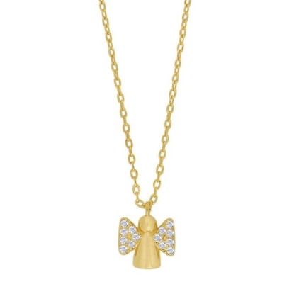 Billede af NOA Kids børnehalskæde engel forgyldt sølv m. cz (38+3 cm)
