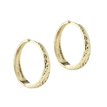 Billede af Aqua Dulce Cappa Hoop øreringe forgyldt sølv - 25 mm