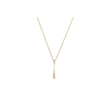 Billede af Aqua Dulce Shiny Drop halskæde forgyldt sølv (42 + 3 cm)