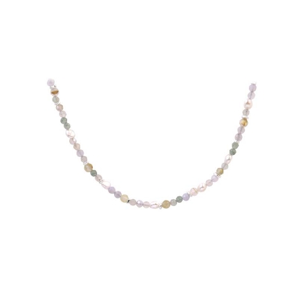 Billede af Aqua Dulce Fresa halskæde sølv m. perler (42 + 3 cm)